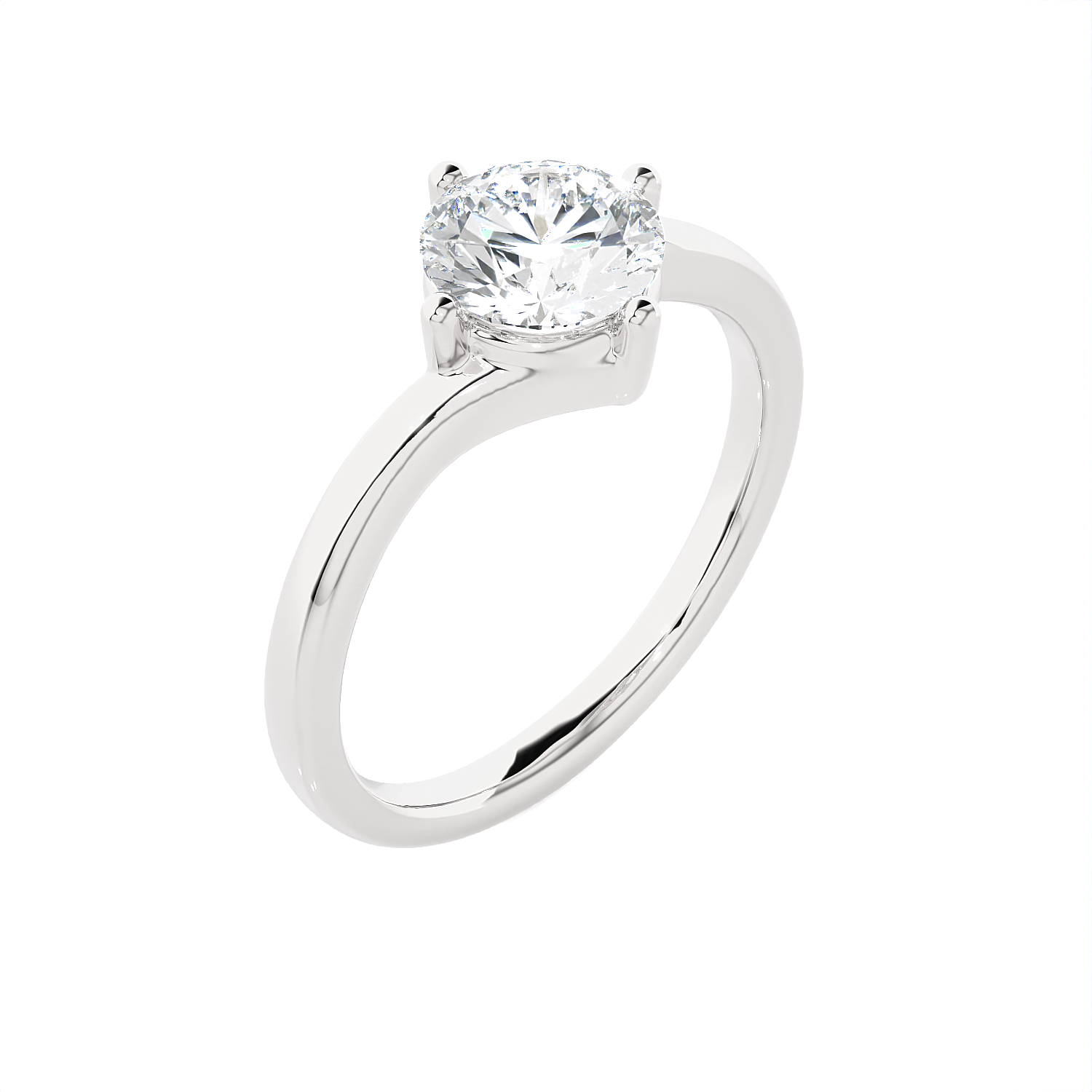 14K YG/WG Cathedral Solitaire 4 Prong Basket Engagement Ring | The Ring  Austin | Round Rock, TX